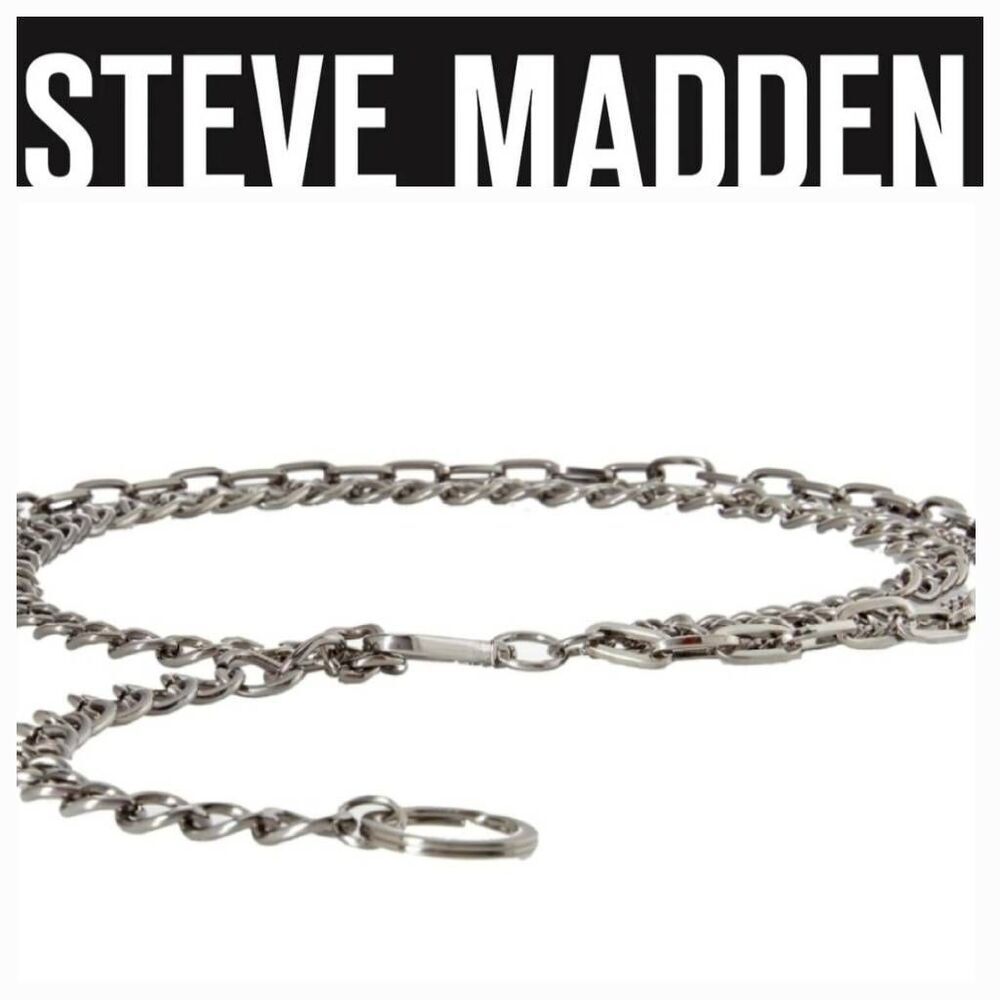 Steve Madden Gunmetal Chain Belt
